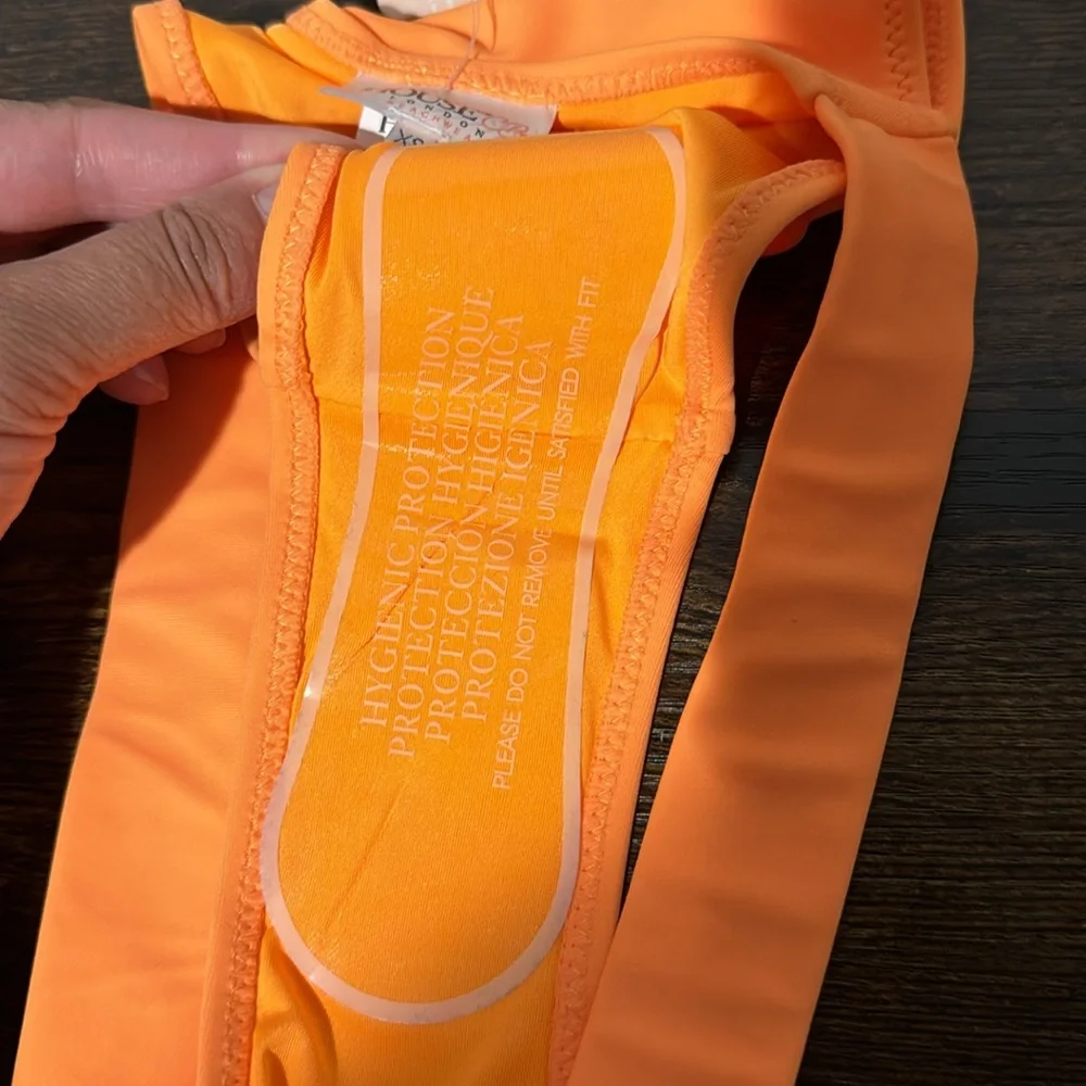 House of CB Juno Bathing Suit Bottoms Briefs Neon Orange Size XS NEW WITH TAGS
